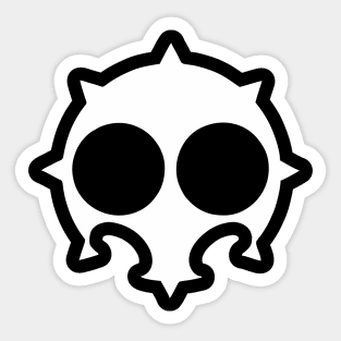 spikey skull Sticker